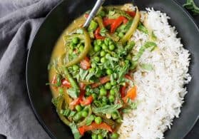 vegan green curry thai bowl