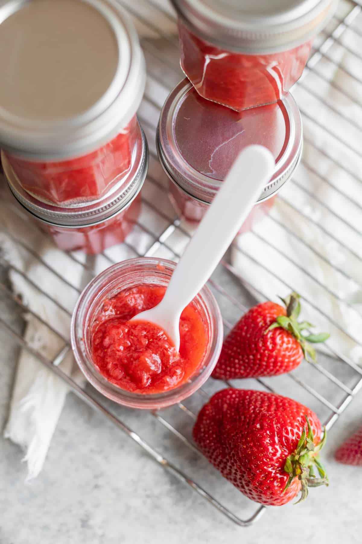 Strawberry Preserves In A Jar