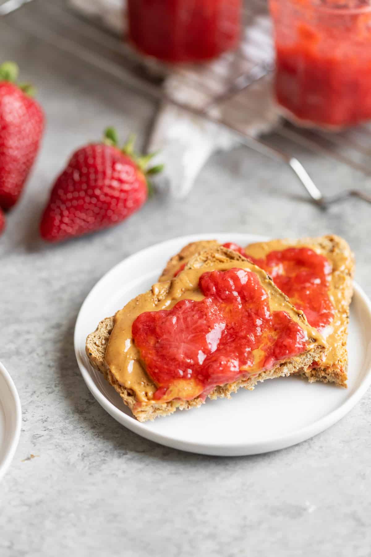 Preserves On Toast With Peanut Butter