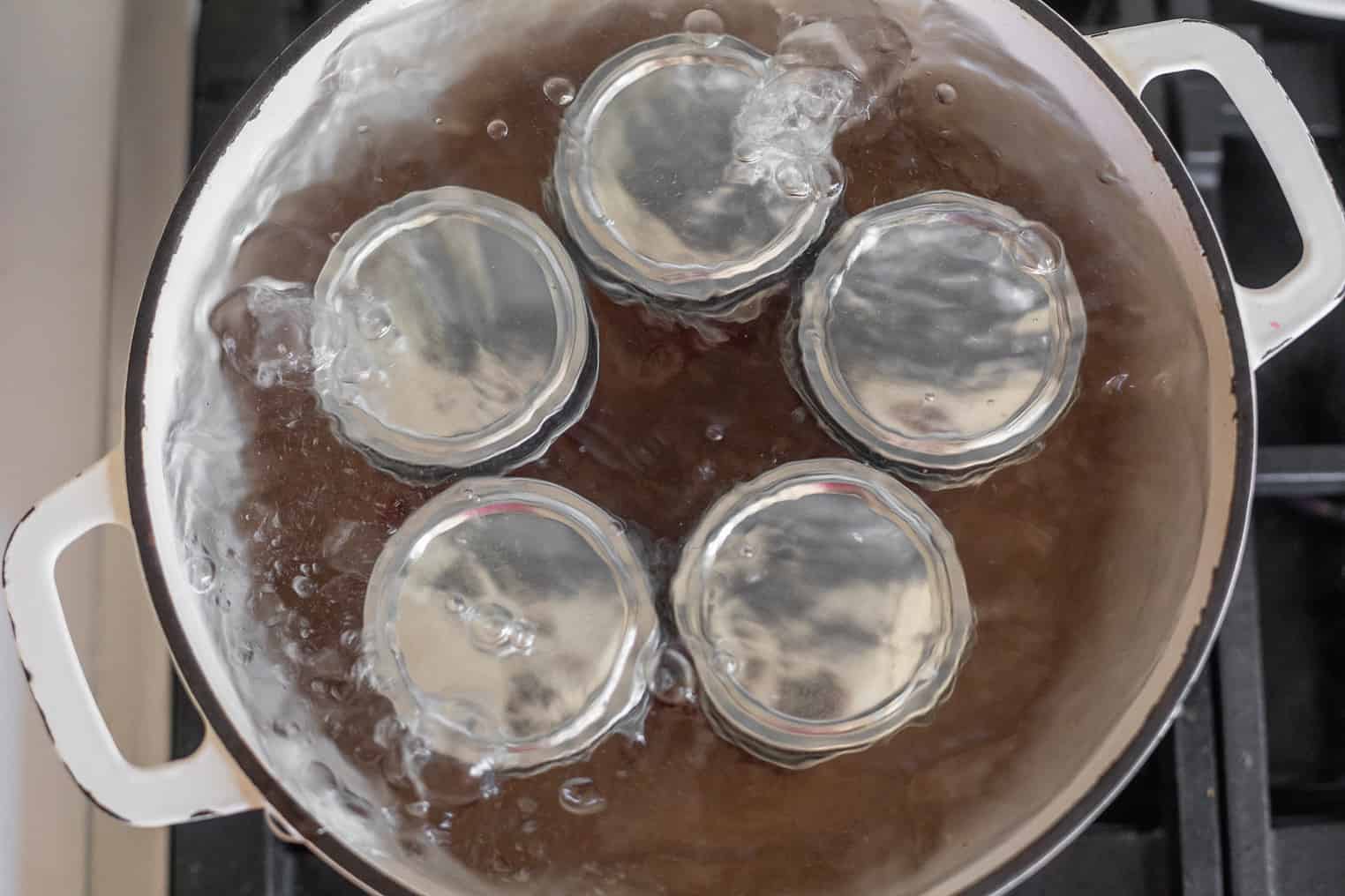 Jam Jars Processing For Canning