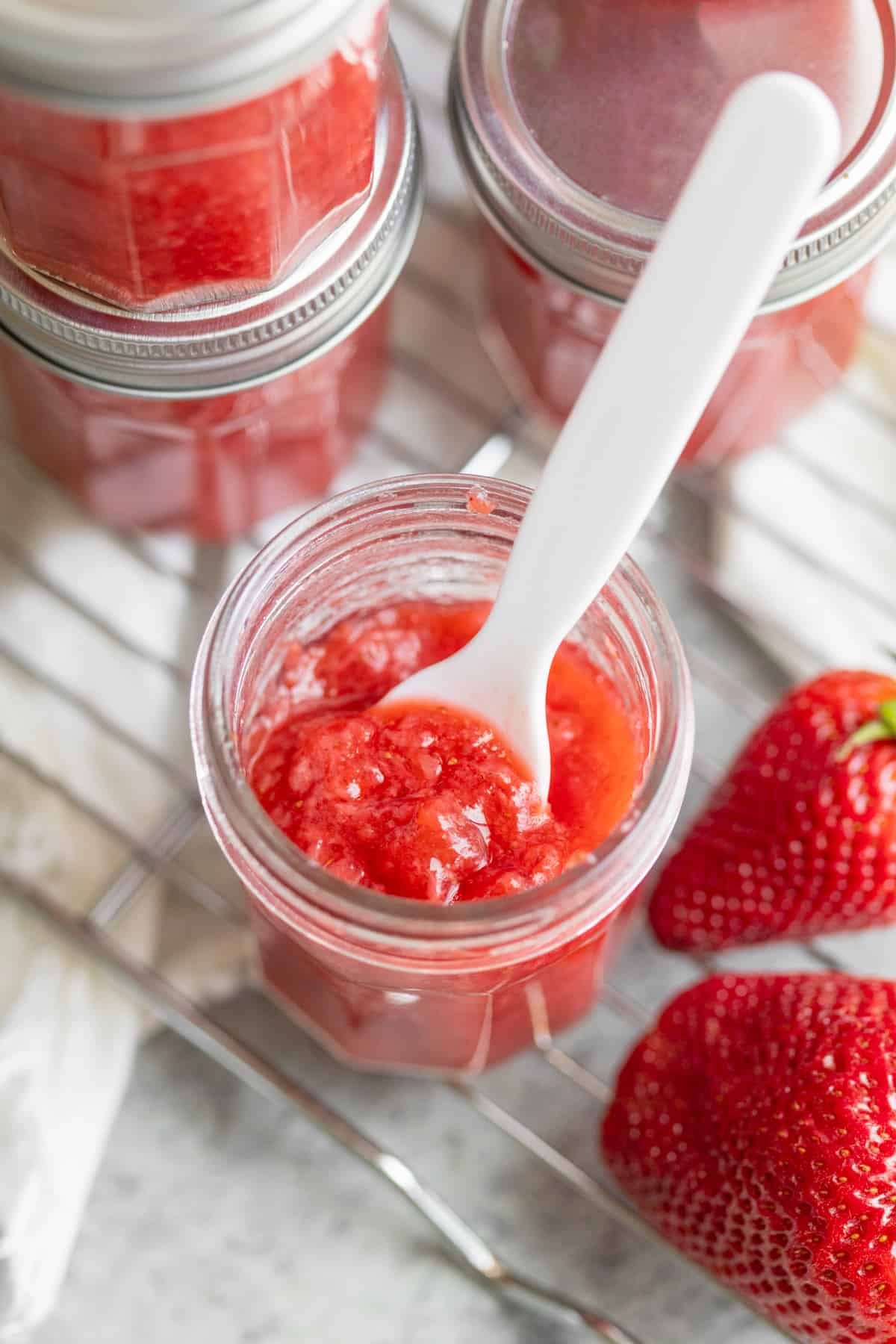 Low Sugar Strawberry Jam