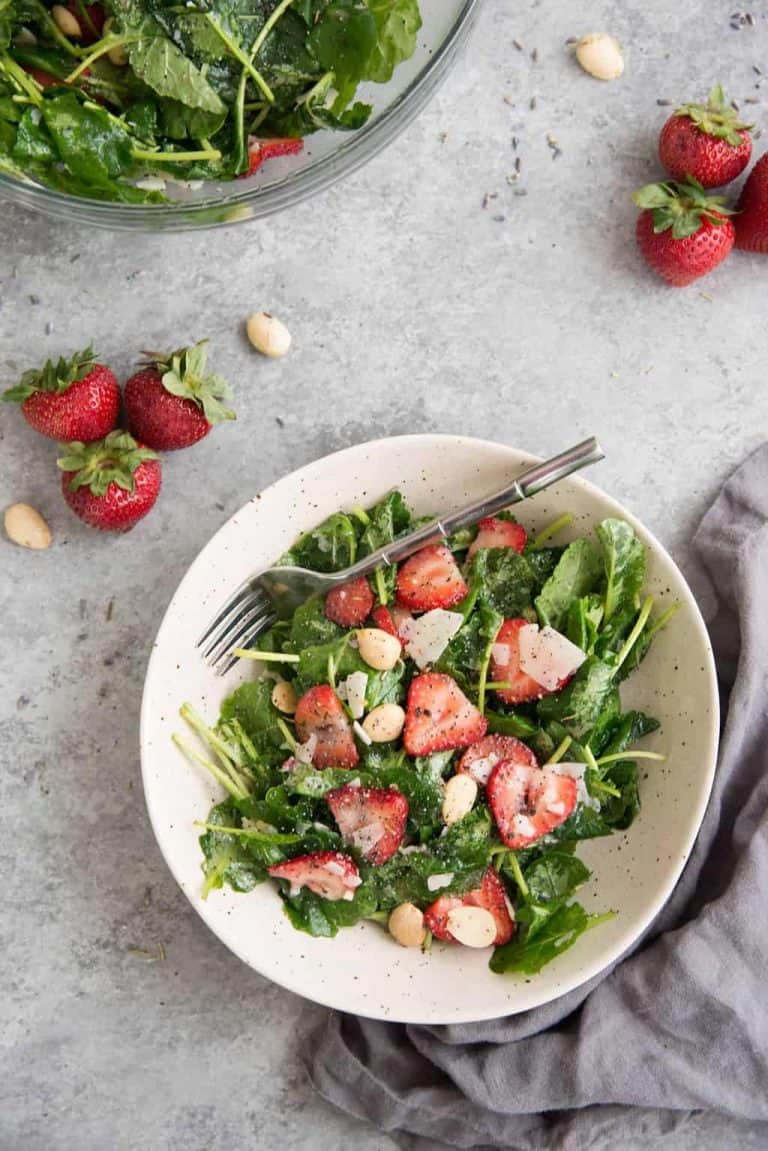 Strawberry Kale Salad with Lavender Dressing Delish Knowledge