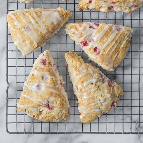 Vegan Strawberry Lemonade Scones
