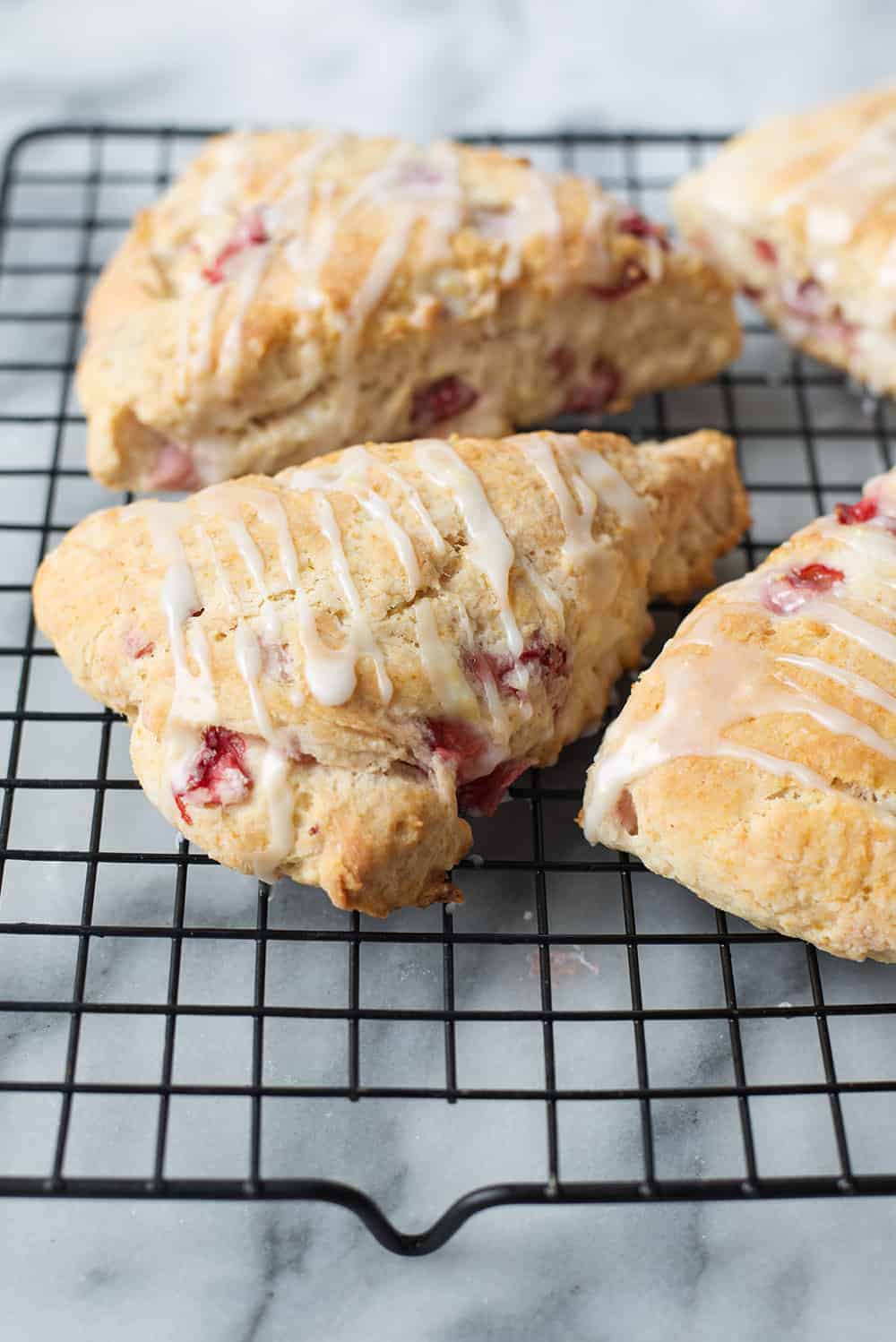 Vegan Strawberry Lemonade Scones