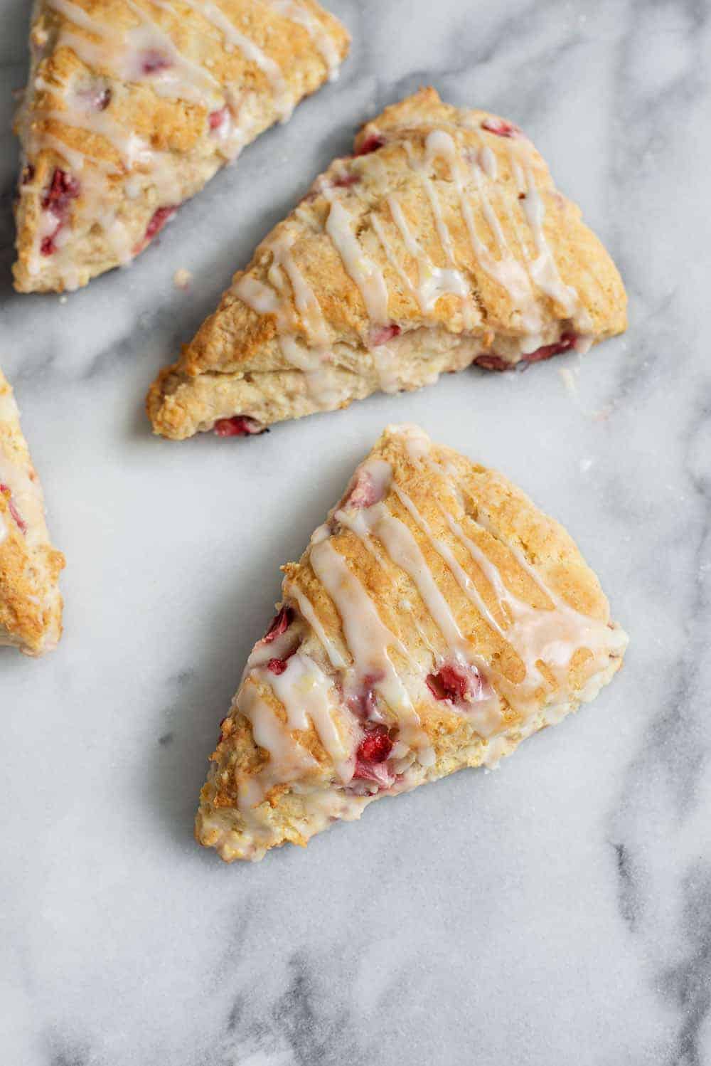 Vegan Strawberry Lemonade Scones