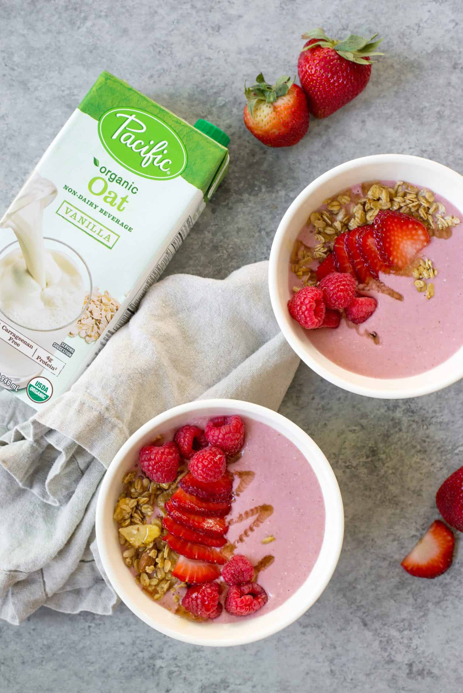 Strawberry Oat Smoothie Bowl - Delish Knowledge