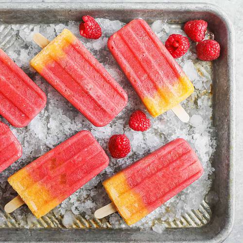 Raspberry Orange Popsicles