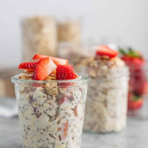Strawberry Oats In A Jar