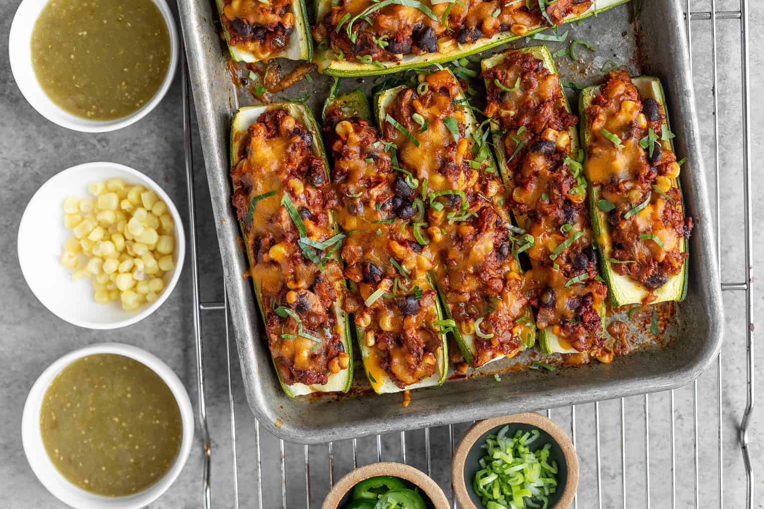 Southwestern Stuffed Zucchini - Delish Knowledge