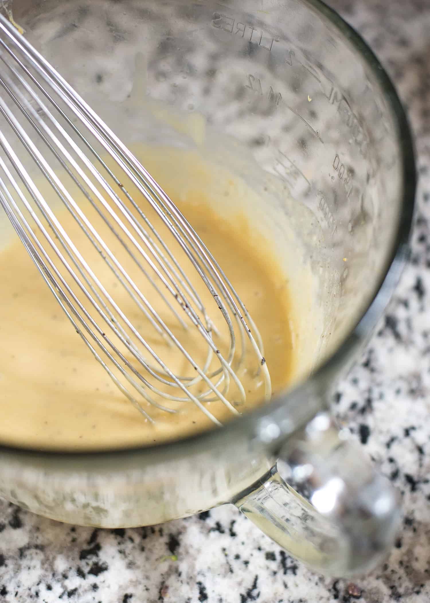 Whisking Together The Lemon-Tahini Dressing