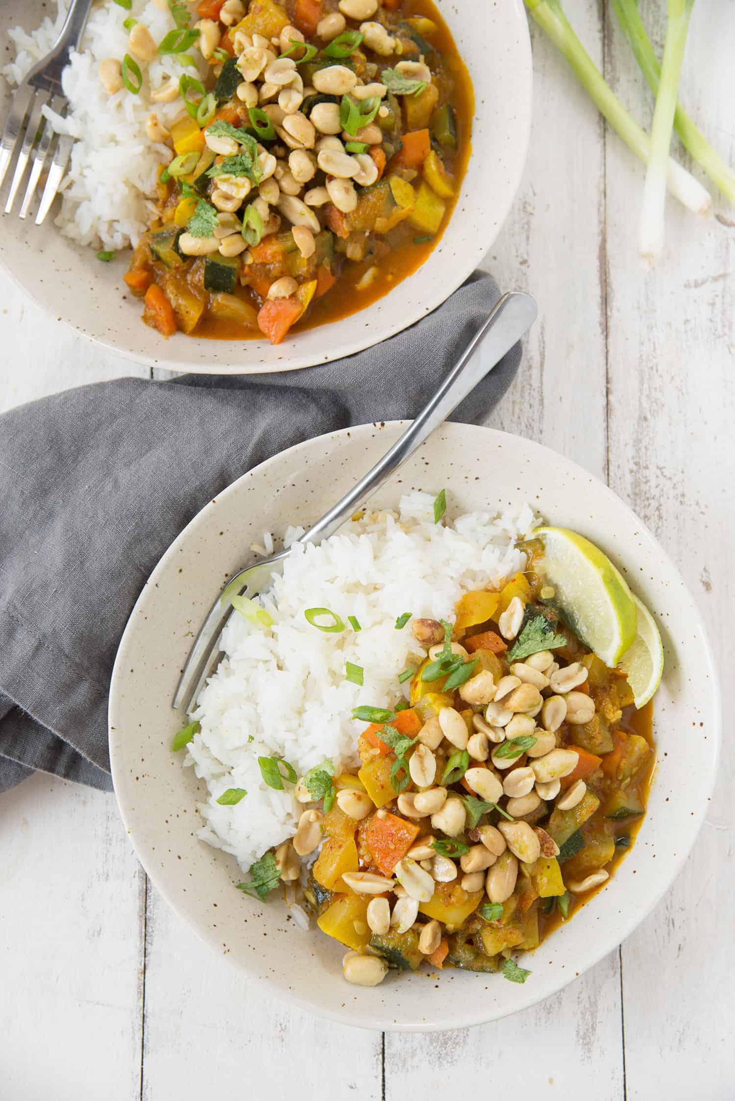 Summer Vegetable Curry! You are going to love this healthy vegan and gluten-free dinner. Packed with zucchini, squash and carrots, served with rice. | www.delishknowledge.com