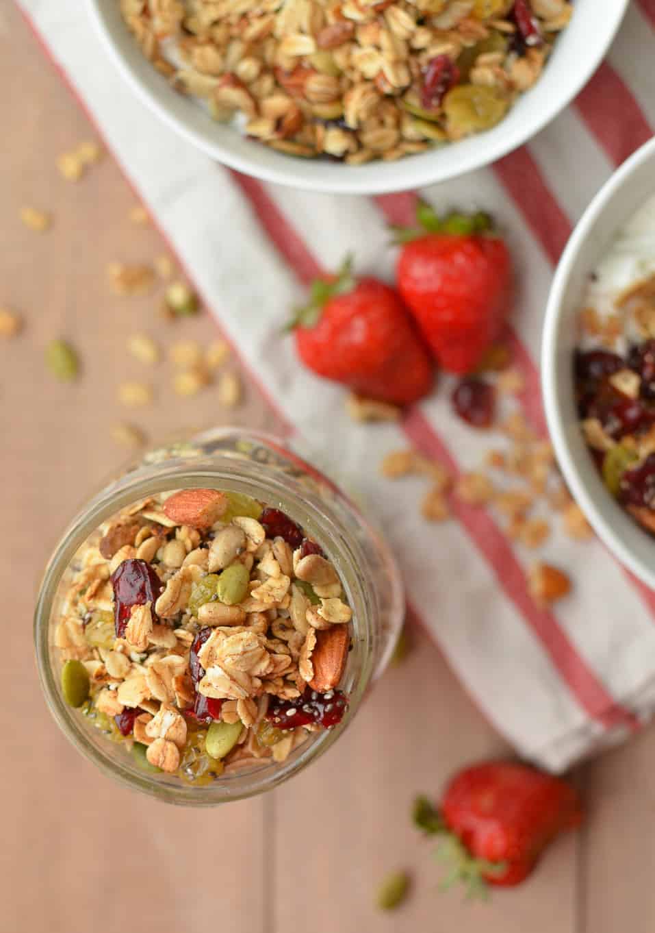 Super Seedy Granola! This #Vegan, #Glutenfree Granola Is Ready Easy To Make And Healthy! Naturally Sweetened With Maple Syrup. | Www.delishknowledge.com