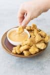 tofu nuggets with honey mustard dipping sauce