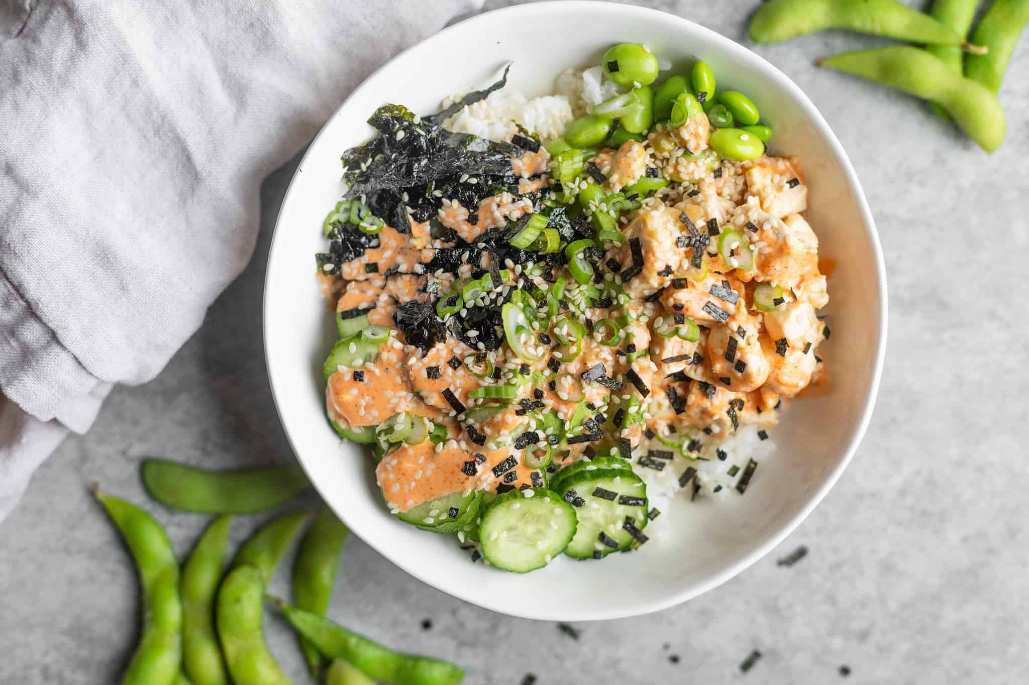 Tofu Poke Bowl - Delish Knowledge