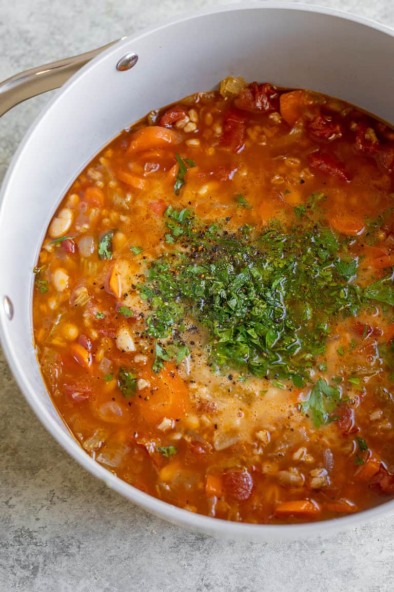 Italian Farro Bean Soup Delish Knowledge