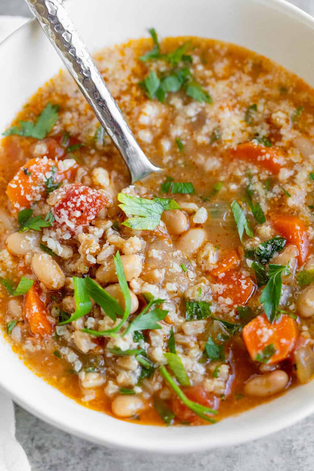 Italian Farro Bean Soup Delish Knowledge
