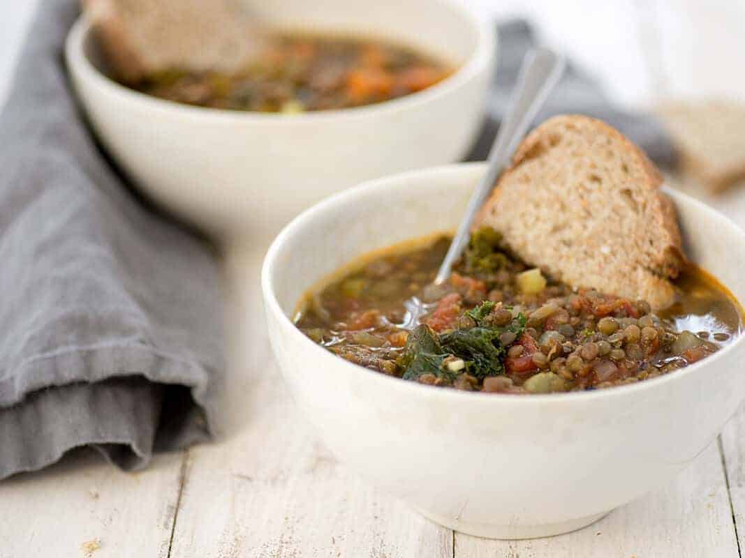 65 Healthy Soup Recipes 28 Tuscan Lentil Soup! Healthy Lentil Soup With An Italian Flair. So Delicious And Perfect For Winter! Gluten-Free And Vegan