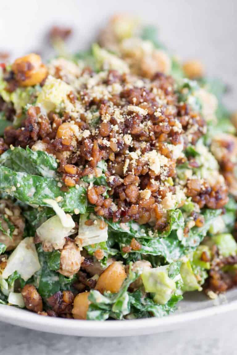 The Ultimate High Protein Vegan Caesar Salad Delish Knowledge