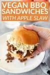 vegan BBQ lentil sandwich