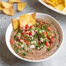 Vegan Bean Dip with Homemade Tortilla Chips-image