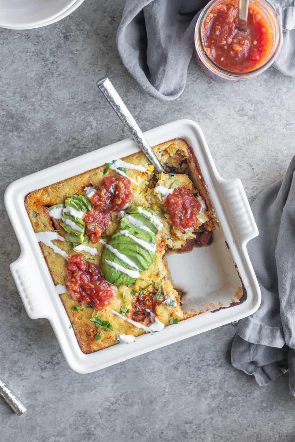 Black Bean Pie With Tamale Cornbread Crust