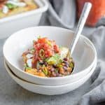 vegan black bean tamale pie