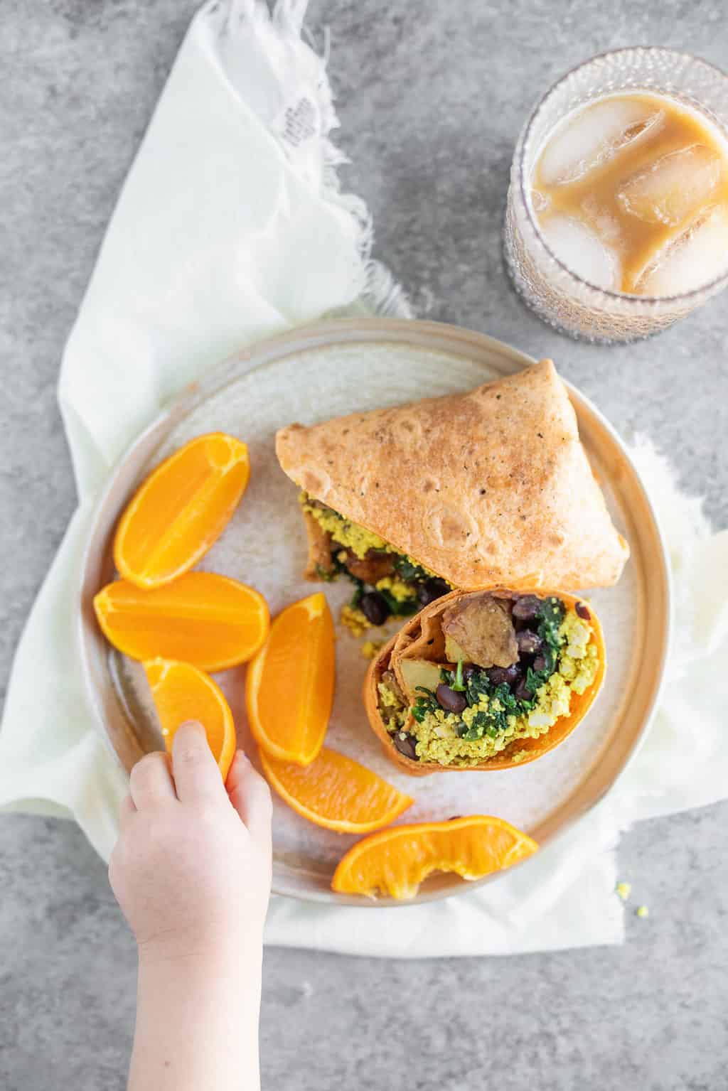 Vegan Breakfast Burrito - Delish Knowledge