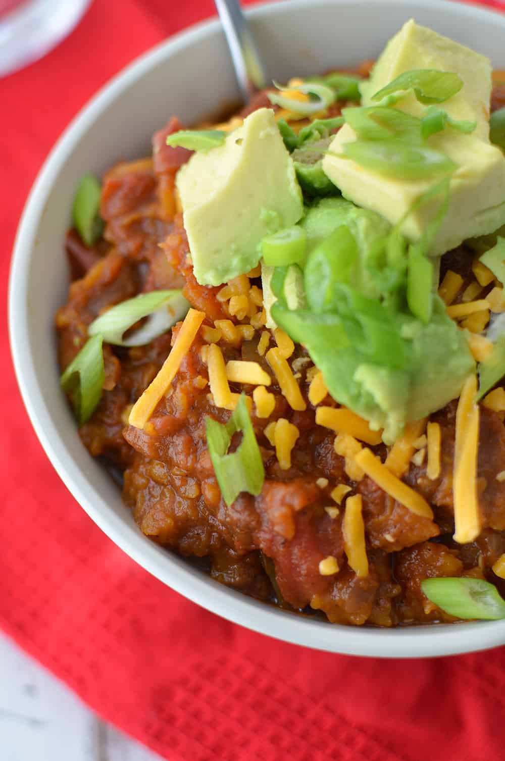 Butternut Squash And Black Bean Chili Made In A Slow Cooker