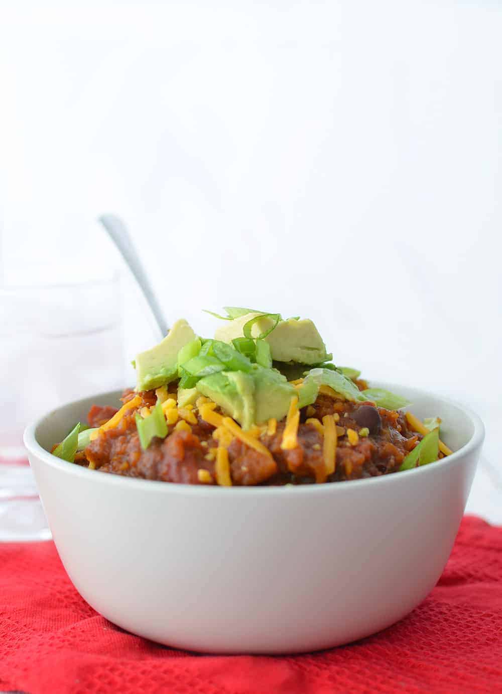 Serve The Vegan Chili With Any Garnishes You Prefer 