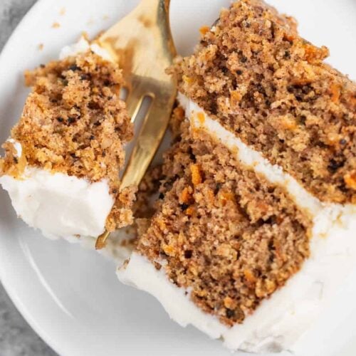 Vegan Carrot Cake 12 Slice Of Vegan Carrot Cake With Walnuts