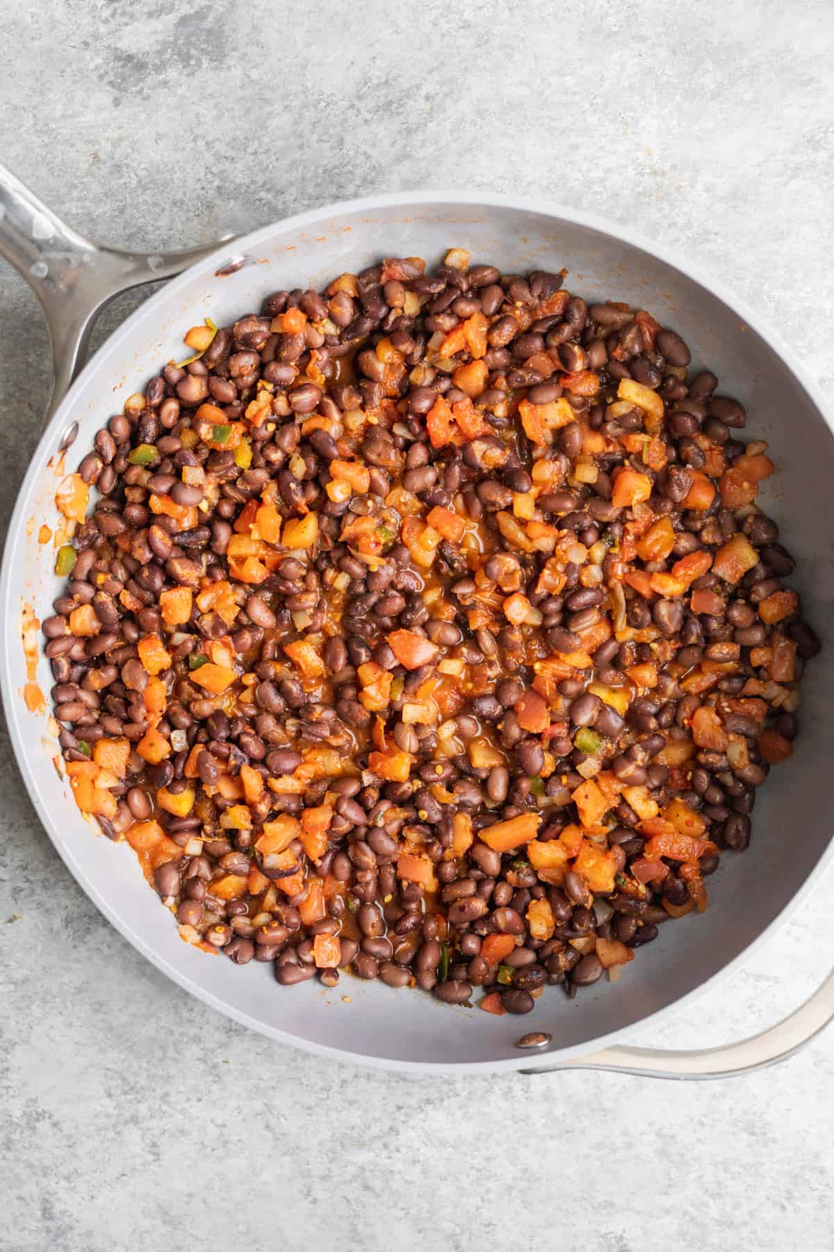 Skillet With Beans And Salsa