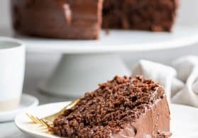 A slice of Vegan Chocolate Cake