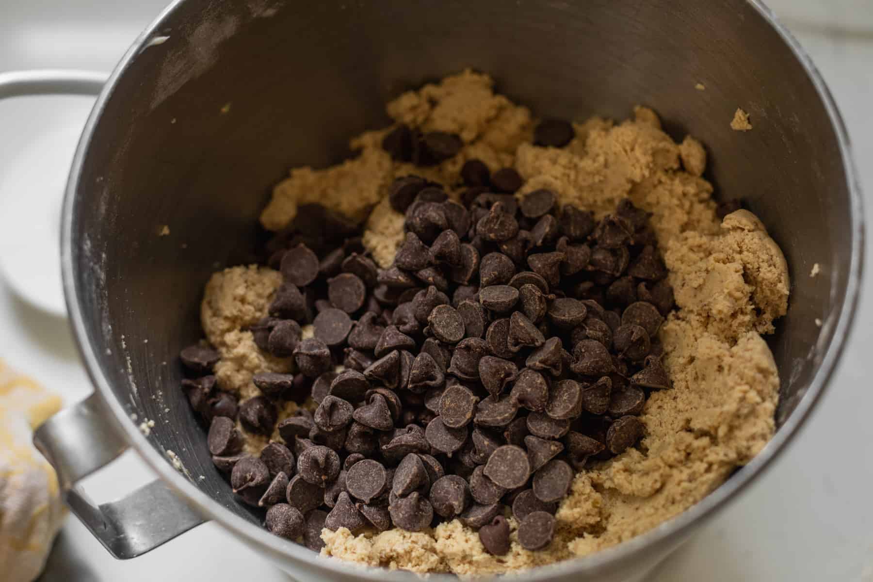 bowl with chocolate chips