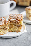 coffee cake with coffee