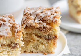 coffee cake with coffee