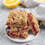 vegan cranberry oat bars