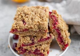 vegan cranberry oat bars