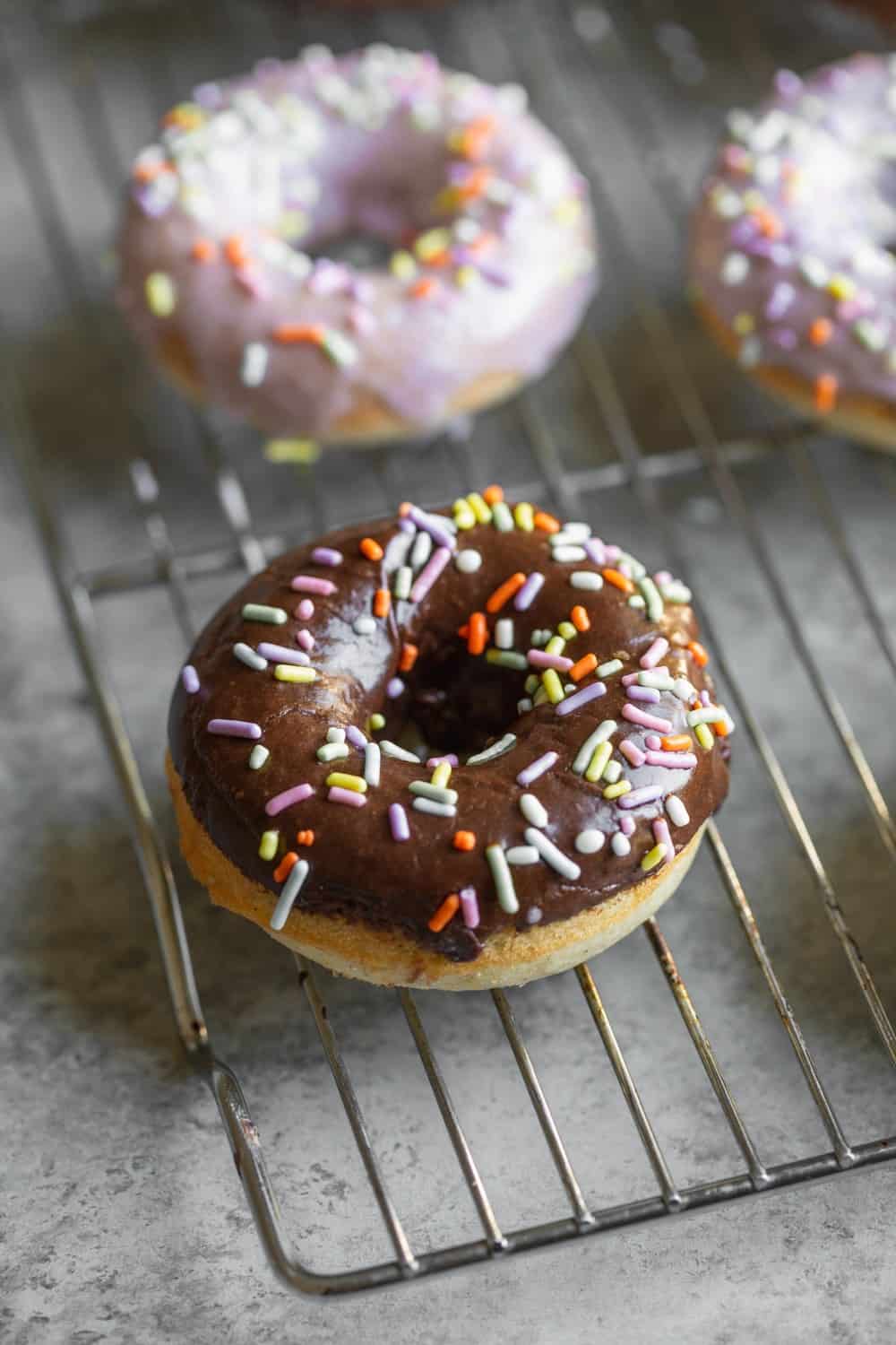 Baked Vegan Donuts with Sprinkles
