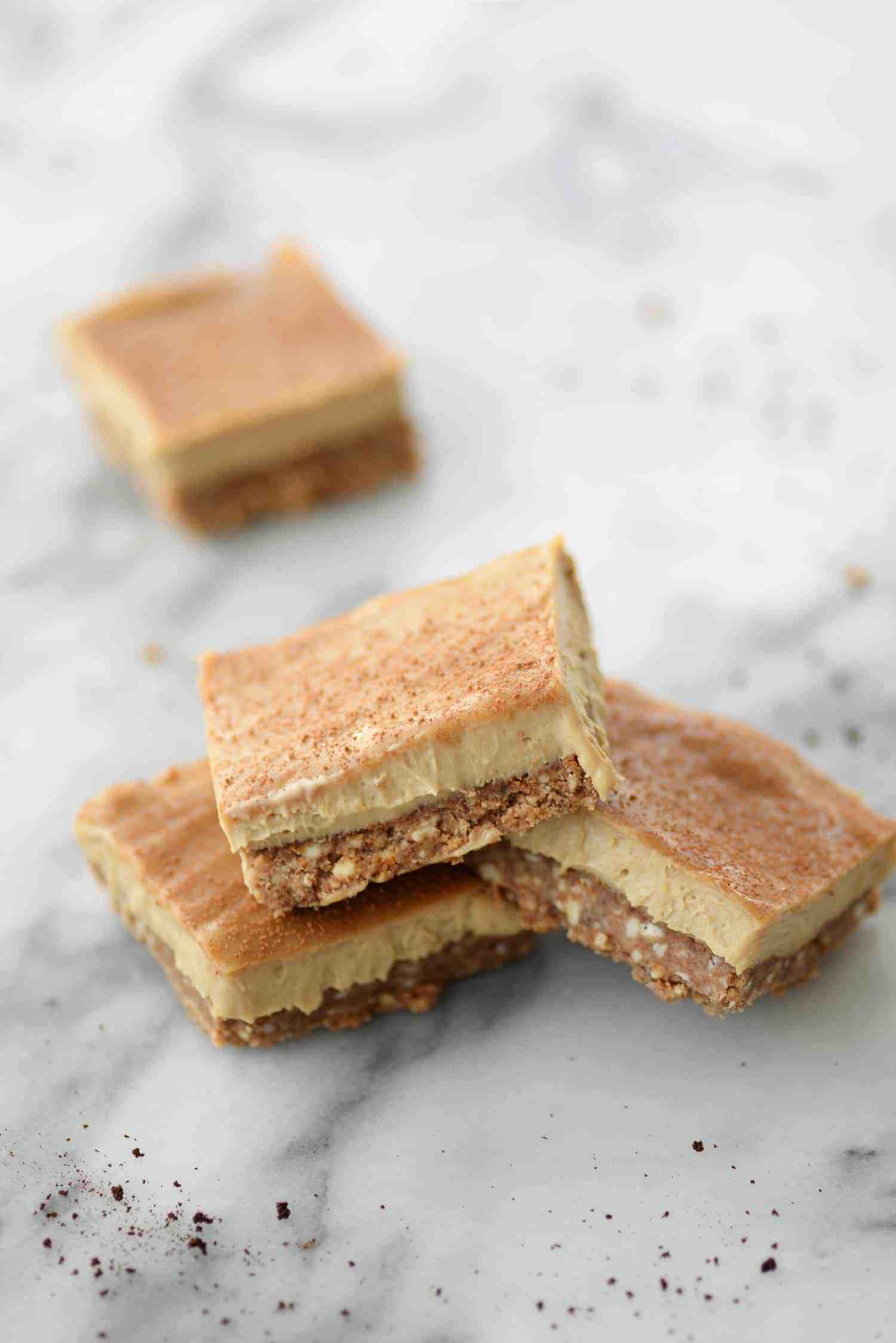 Vegan Espresso Cheesecake Bars - Delish Knowledge