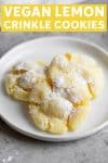 Vegan Lemon Crinkle Cookies