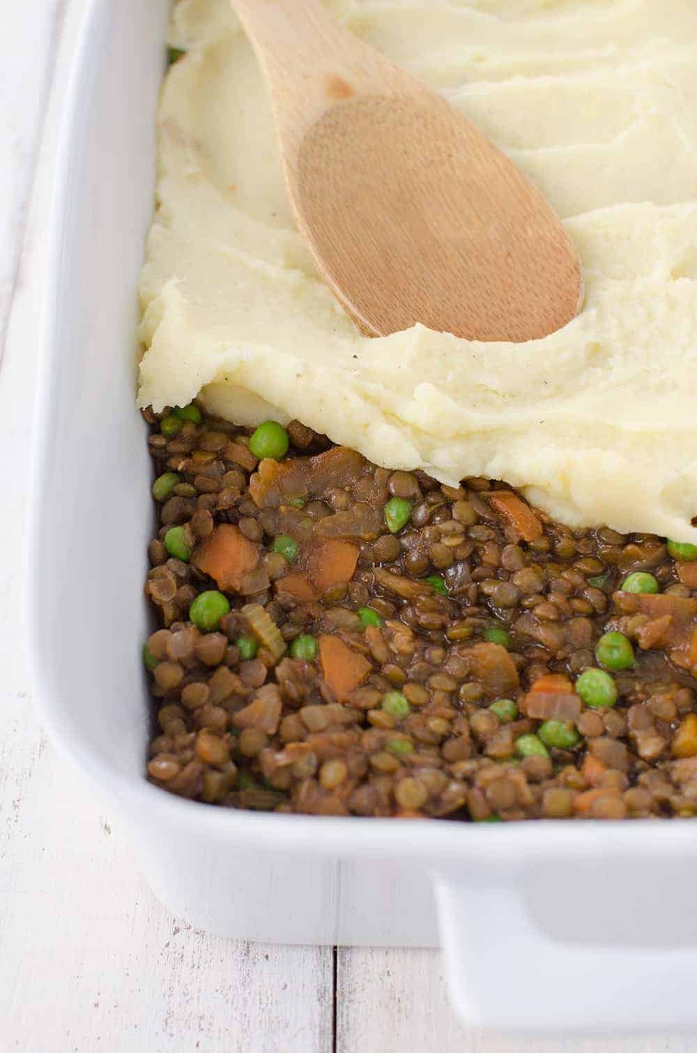 Lentil Shepherd'S Pie! A Rich, Vegan Lentil Stew Topped With Homemade Mashed Potatoes. | Www.delishknowledge.com