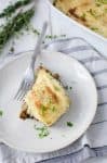 Lentil Shepherd's Pie! A rich, vegan lentil stew topped with homemade mashed potatoes. | www.delishknowledge.com
