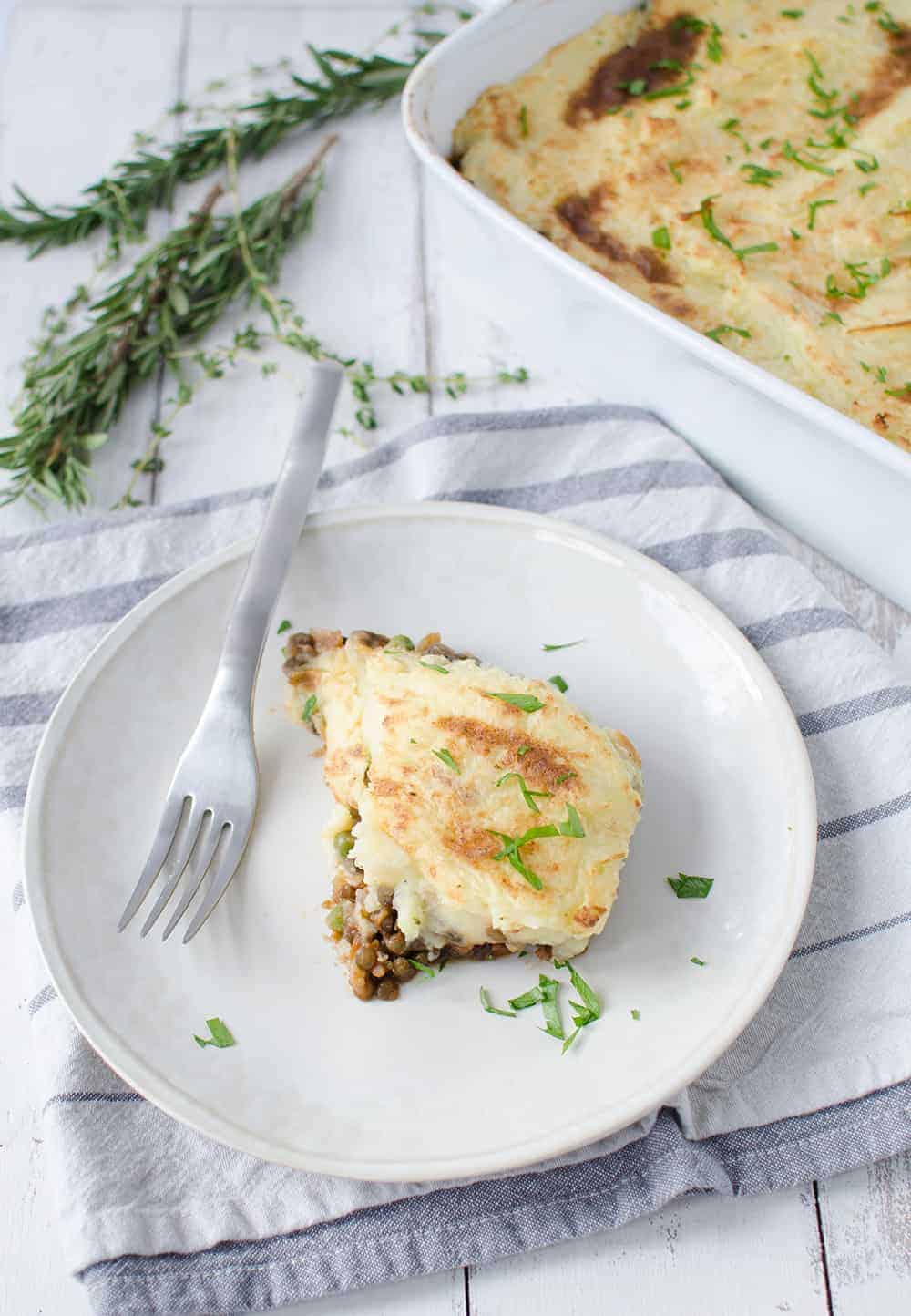 Lentil Shepherd'S Pie! A Rich, Vegan Lentil Stew Topped With Homemade Mashed Potatoes. | Www.delishknowledge.com