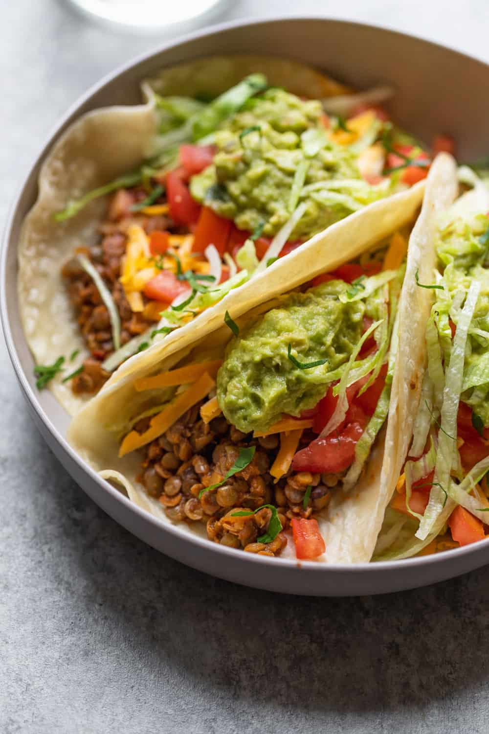 Vegan Lentil Tacos With Toppings