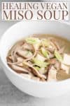 vegan miso soup with texts