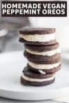 homemade vegan peppermint oreos