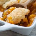 vegan peach cobbler