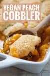 vegan peach cobbler