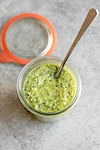 jar of vegan pesto