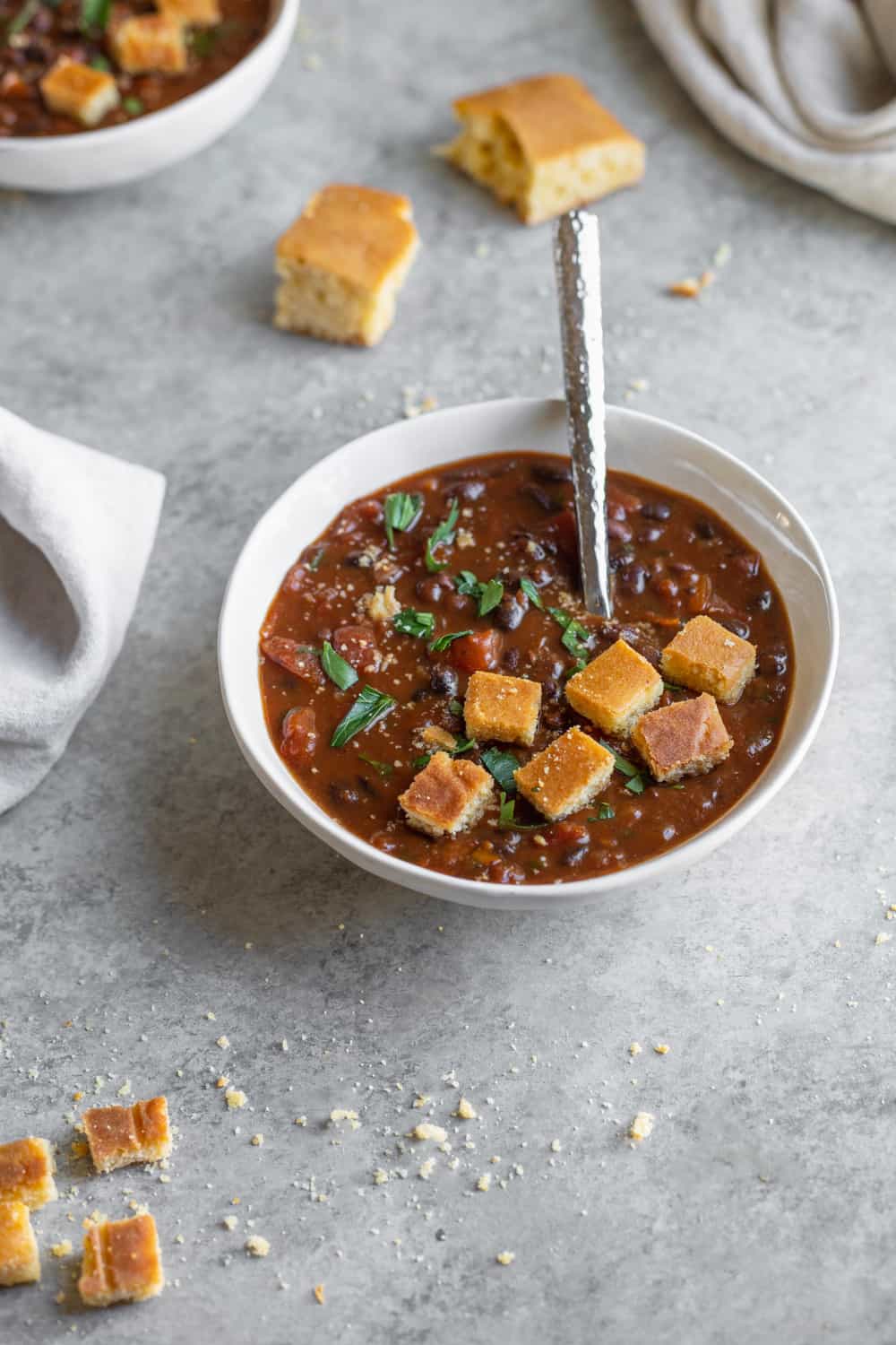 Bowl Of Vegan Pumpkin Chili